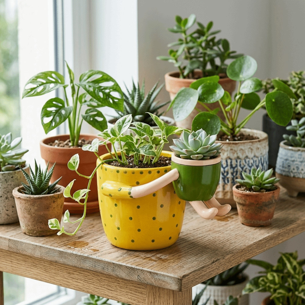 Plant Parent Pot - Resin Parent-child Flowerpot Floral Arrangement Decorative