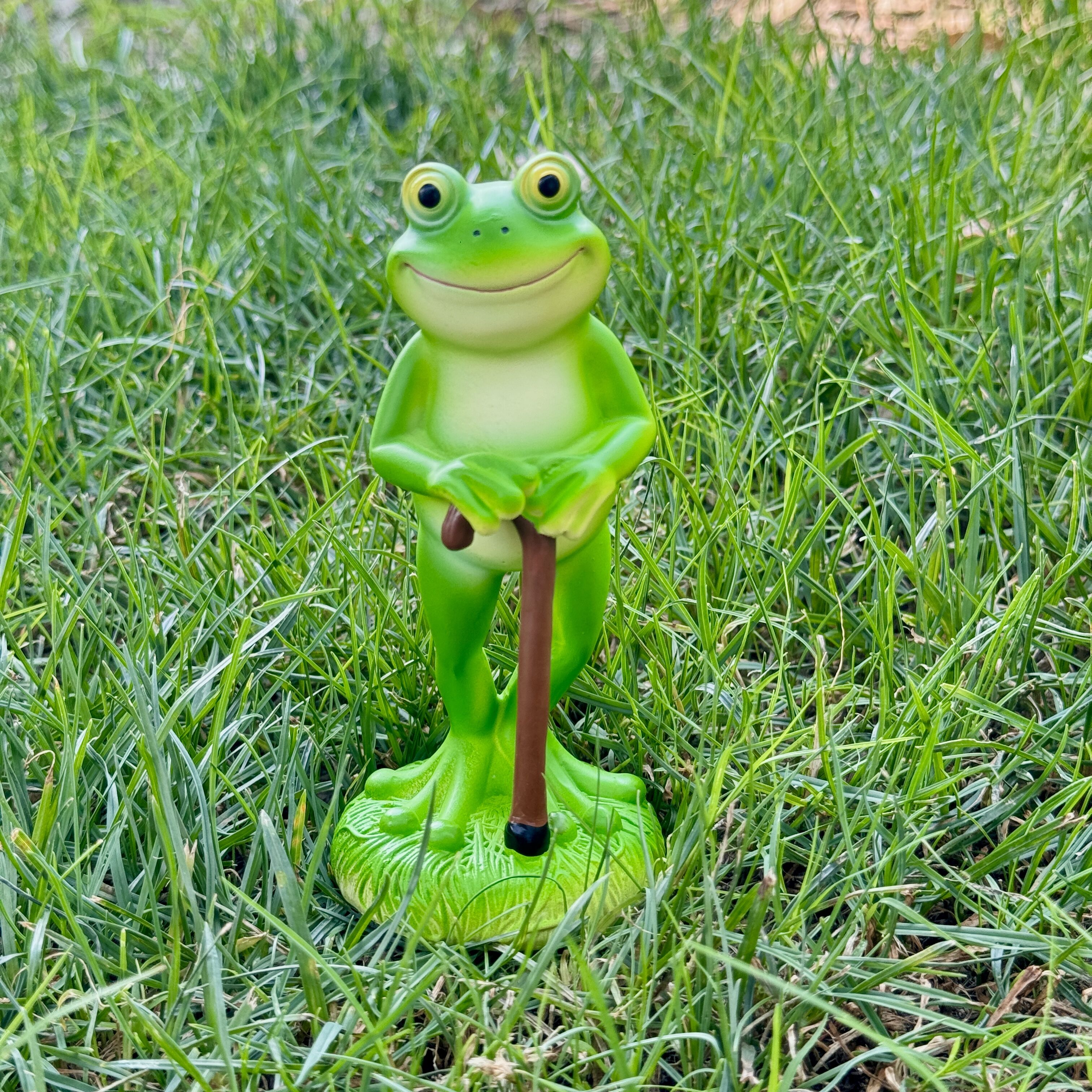 Plant Parent Pot - 1Pc Charming Green Frog Garden Statue
