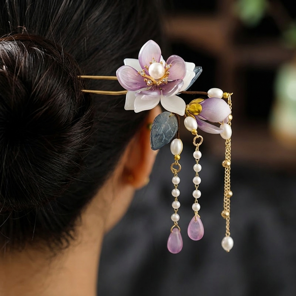 Alloy U Shaped Hair Pin With O - مراجعة Orchid Phalaenopsis وسعره