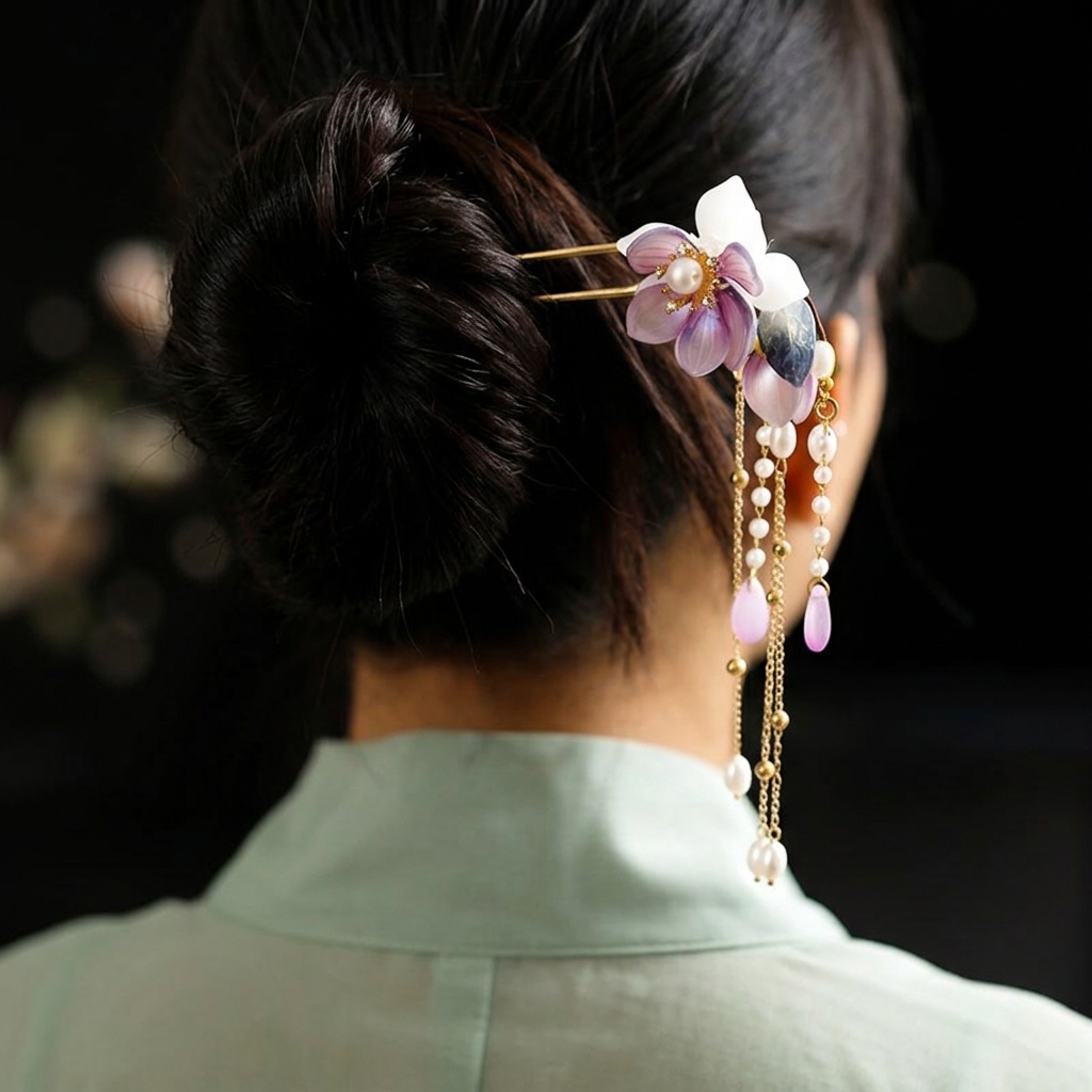 Alloy U Shaped Hair Pin With O - مراجعة Orchid Phalaenopsis وسعره