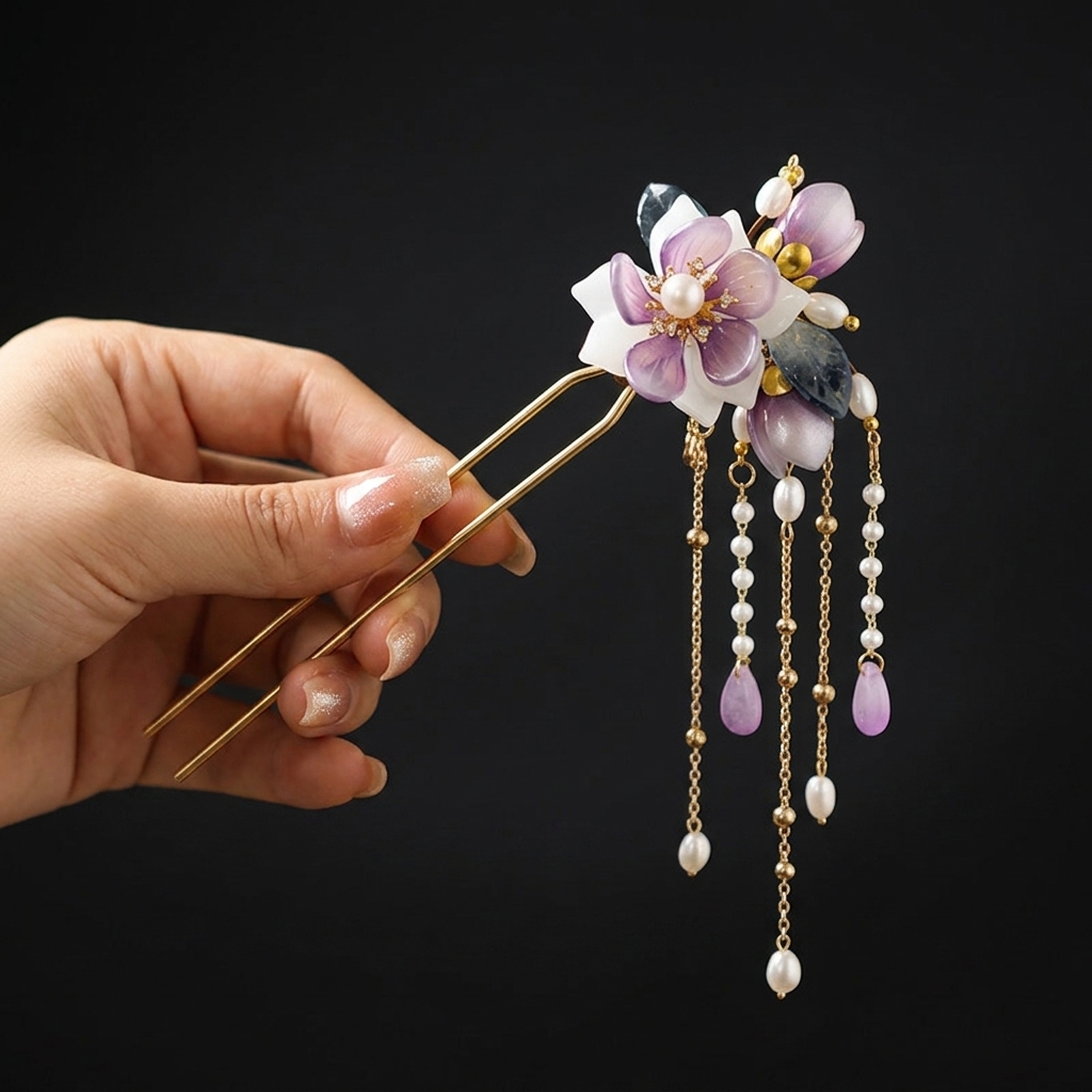 Alloy U Shaped Hair Pin With O - مراجعة Orchid Phalaenopsis وسعره