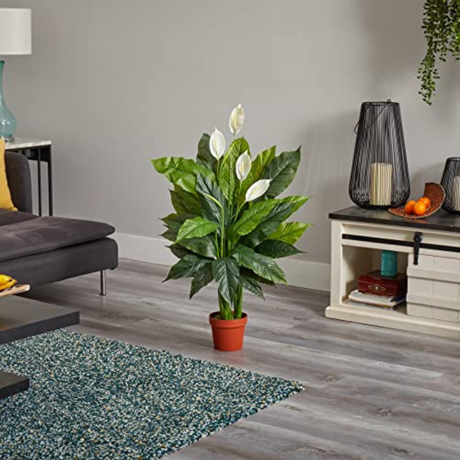 42in Artificial Peace Lily Pla - مراجعة Peace Lily White وسعره