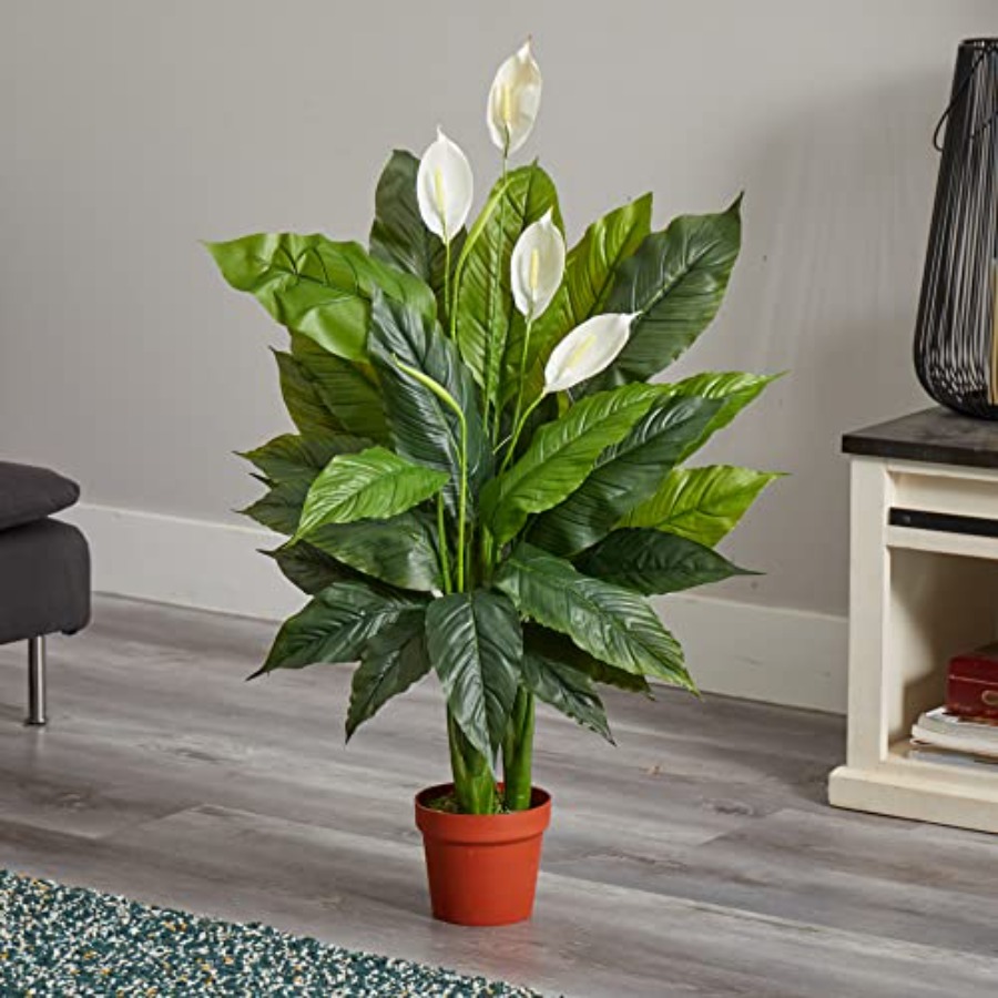 42in Artificial Peace Lily Pla - مراجعة Peace Lily White وسعره