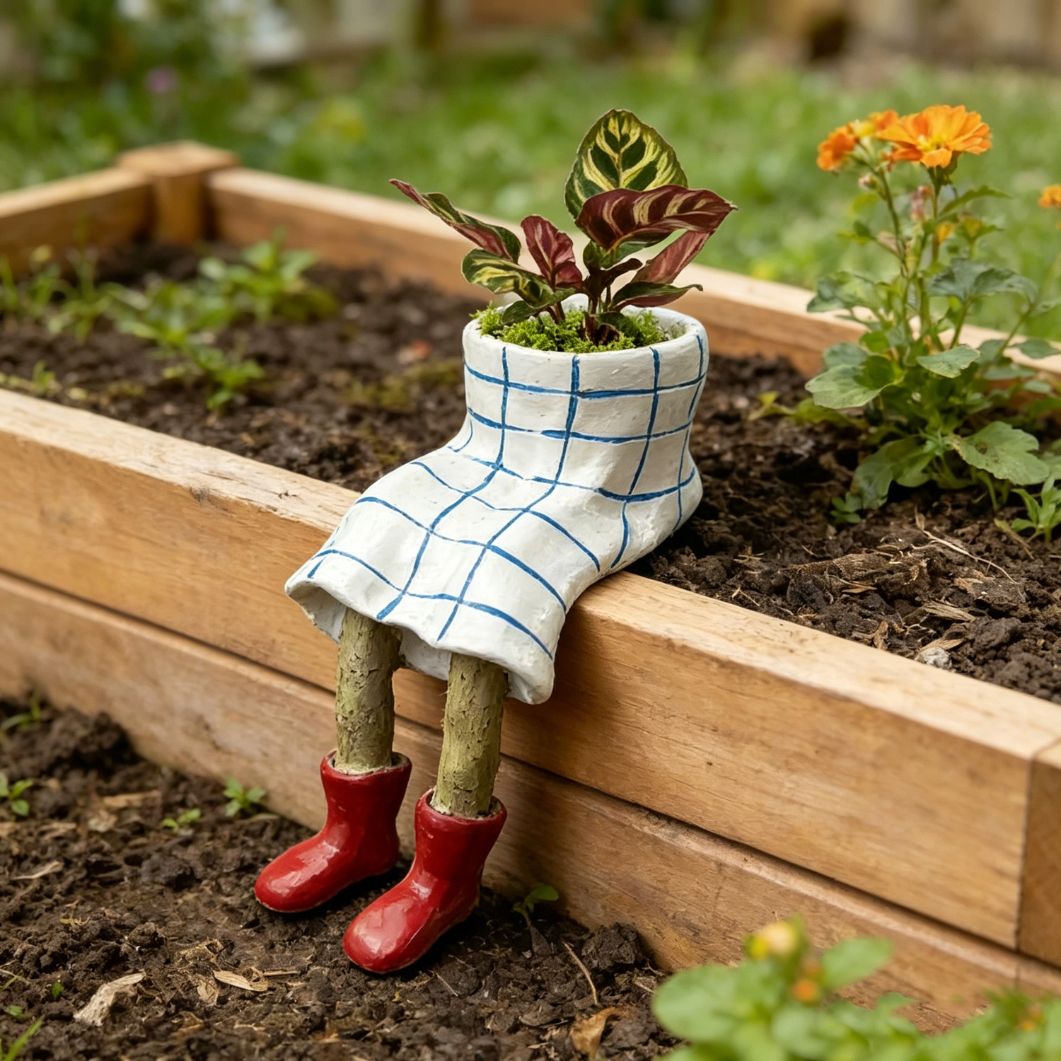 1Pcs Novelty Sitting Legs Cera - مراجعة Plant Parent Pot وسعره