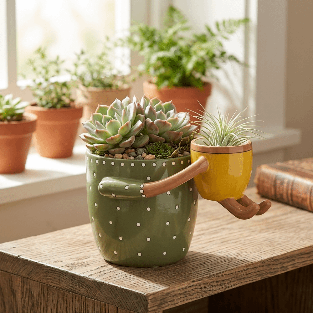 Resin Parent-child Flowerpot F - مراجعة Plant Parent Pot وسعره