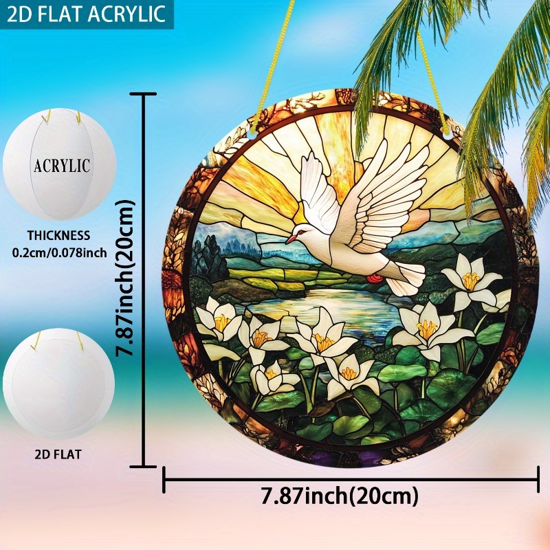 Acrylic Painting Stained Glass - مراجعة Peace Lily White وسعره