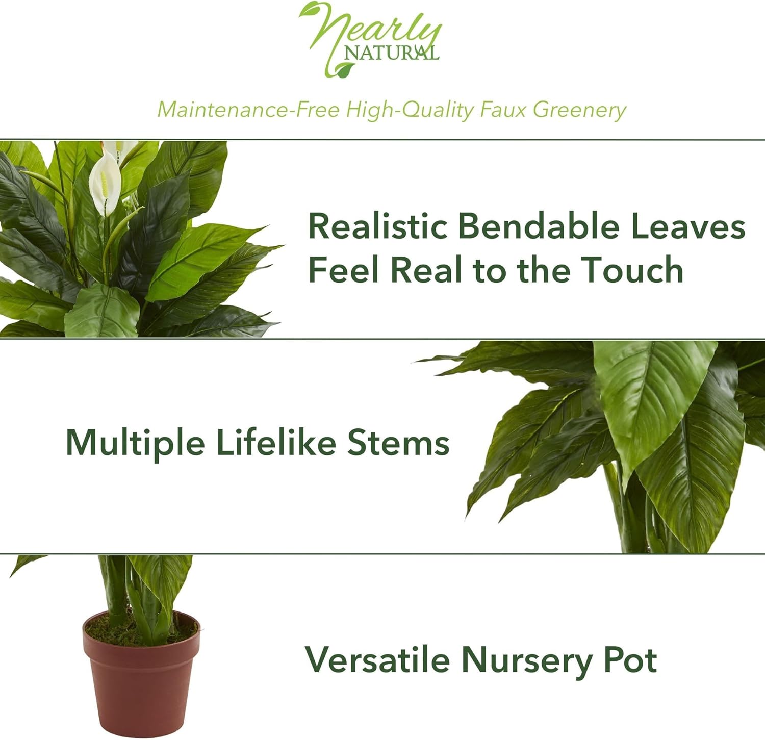42in Artificial Peace Lily wit - مراجعة Peace Lily White وسعره