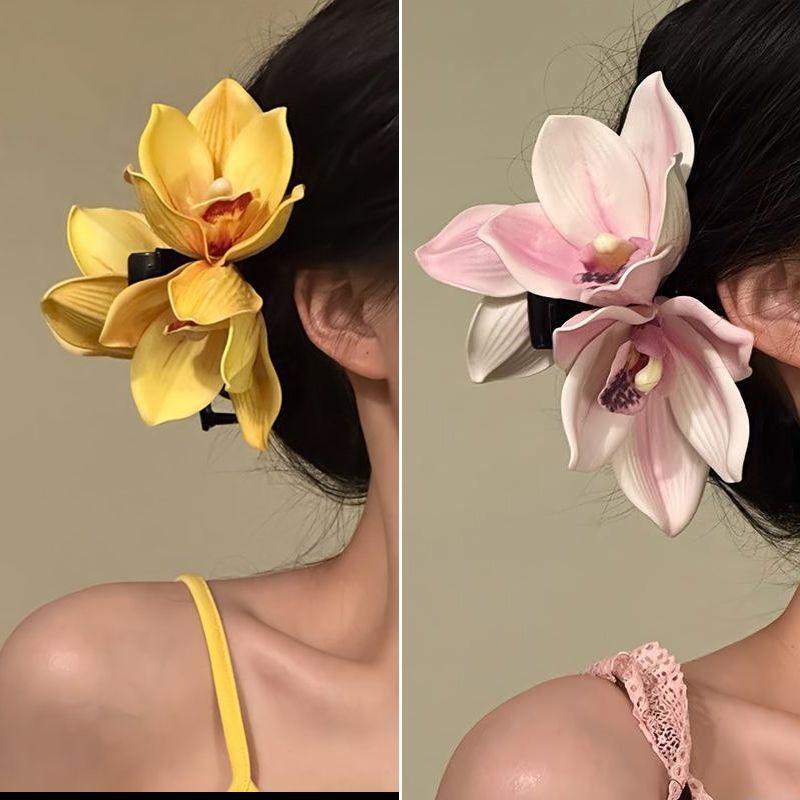 Large Orchid Flower Hair Claw  - مراجعة Orchid Phalaenopsis وسعره